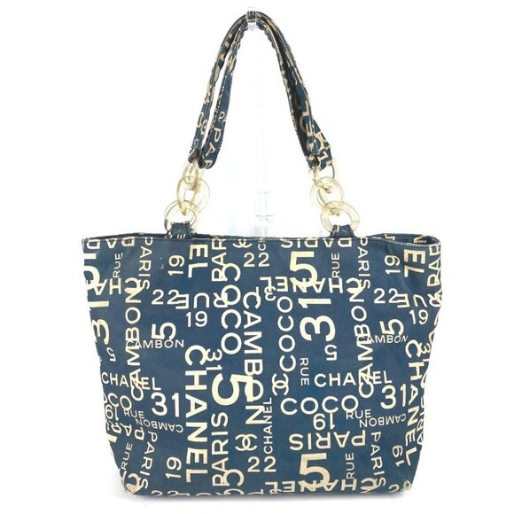CHANEL By The Sea Line logo Shoulder Bag with Mobile Pouch Tote Bag - Picture 1 of 16